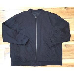 Fresh Clean Threads Reversible Jacket Mens Black Sz 3XL Pockets Lightweight